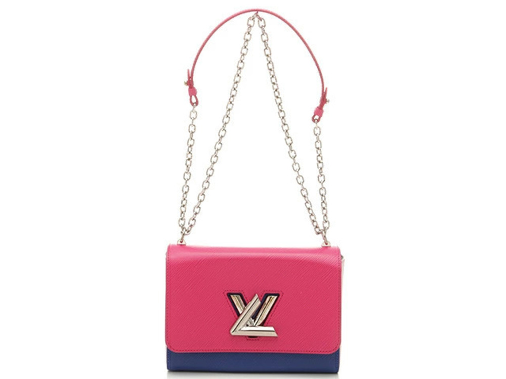 LOUIS VUITTON Twist Shoulder Bag Epi Leather Hot Pink Blue